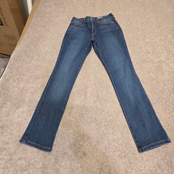 Shaping Lift Tuck Technology Flattering Petite NYDJ Sheri Slim Jeans sz 4p - Picture 2 of 16